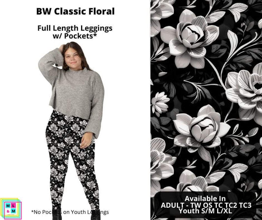 BW Classic Floral Full Length Leggings w/ Pockets