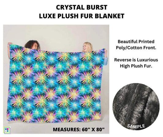 Crystal Burst Luxe Plush Fur Blanket