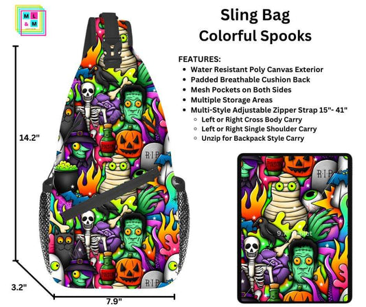 Colorful Spooks Sling Bag