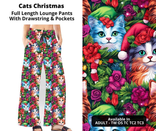 Cats Christmas Full Length Lounge Pants