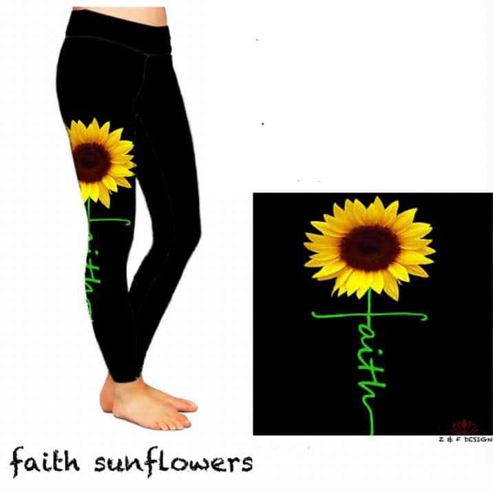 Faith SunFlower leggings and capris with pockets