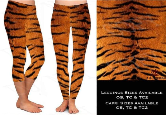 Eye of the Tiger Capris and Leggings with pockets