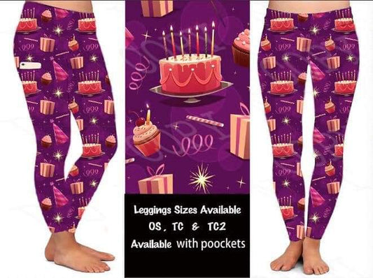 Happy Birthday leggings with pockets