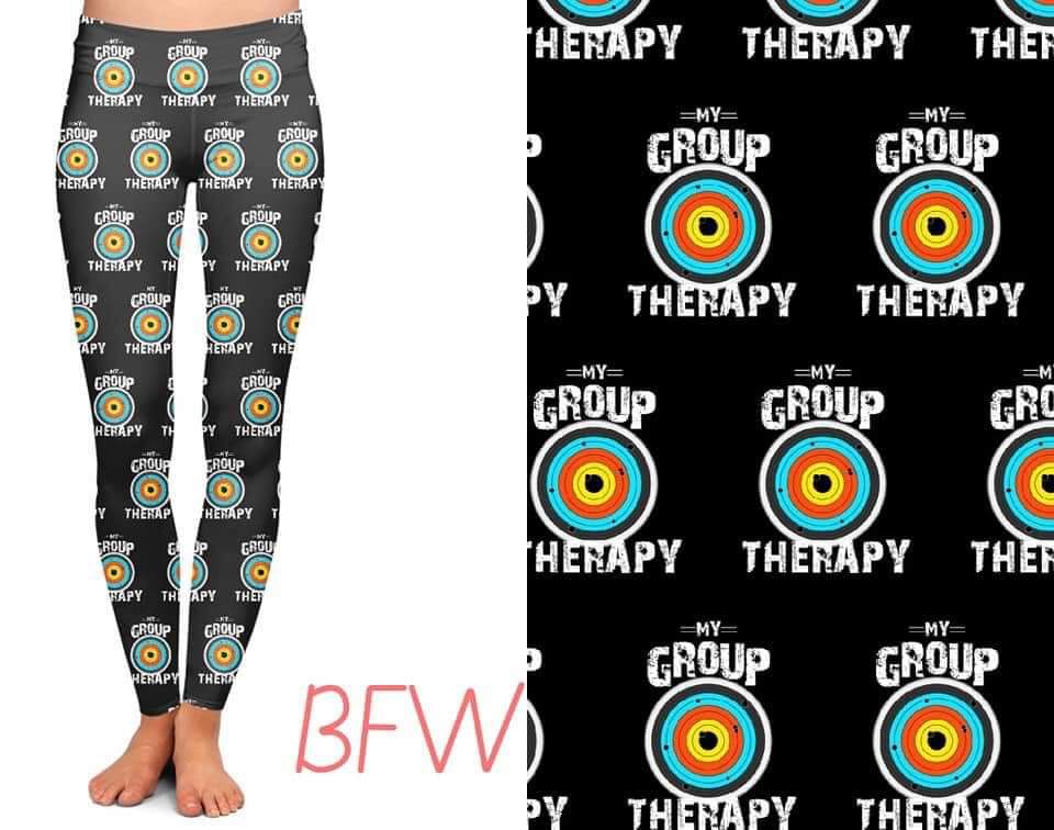 Group Therapy Gun Targets leggings and capris with pockets