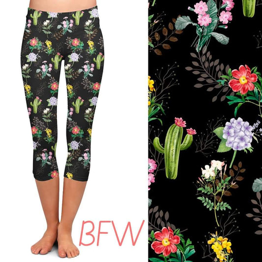 Crazy Plant Lady capri leggings with pockets