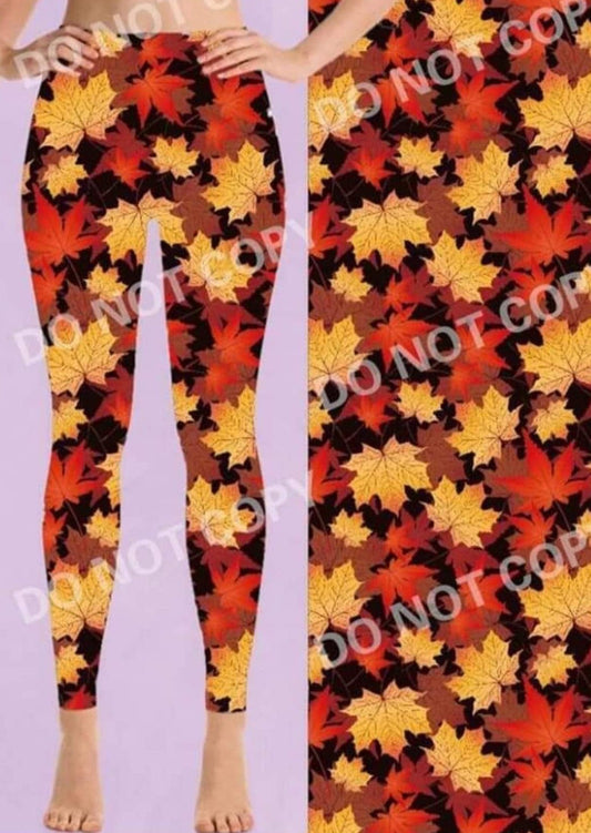 Falling Leaves Leggings & capris with pockets