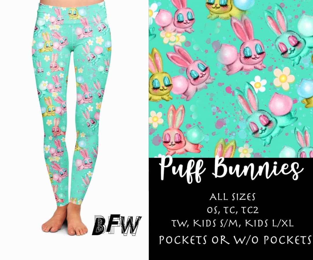 Puffy Bunnies Leggings, Capris, Joggers, and Loungers
