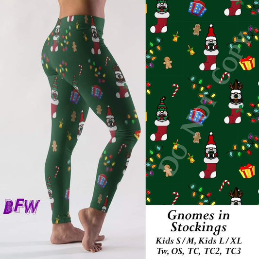 Gnomes in Stockings leggings and skort