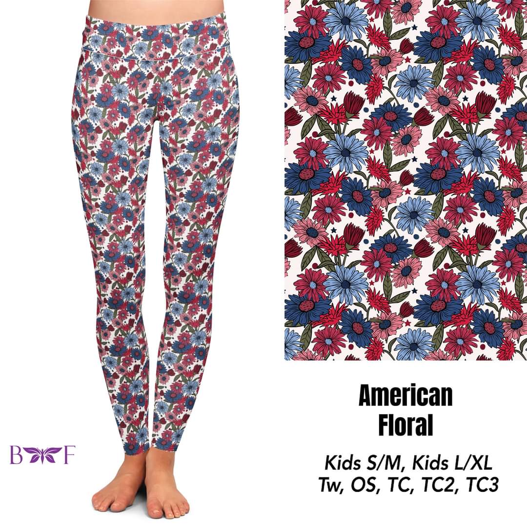 American Floral Capris, Shorts