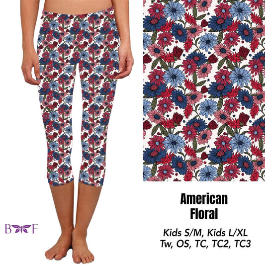 American Floral Capris, Shorts