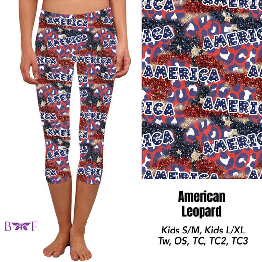 American Leopard capri leggings