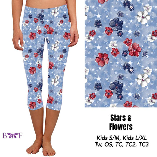 Stars & Flowers Capris