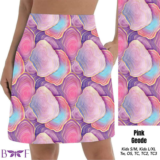 Pink Geode Skort