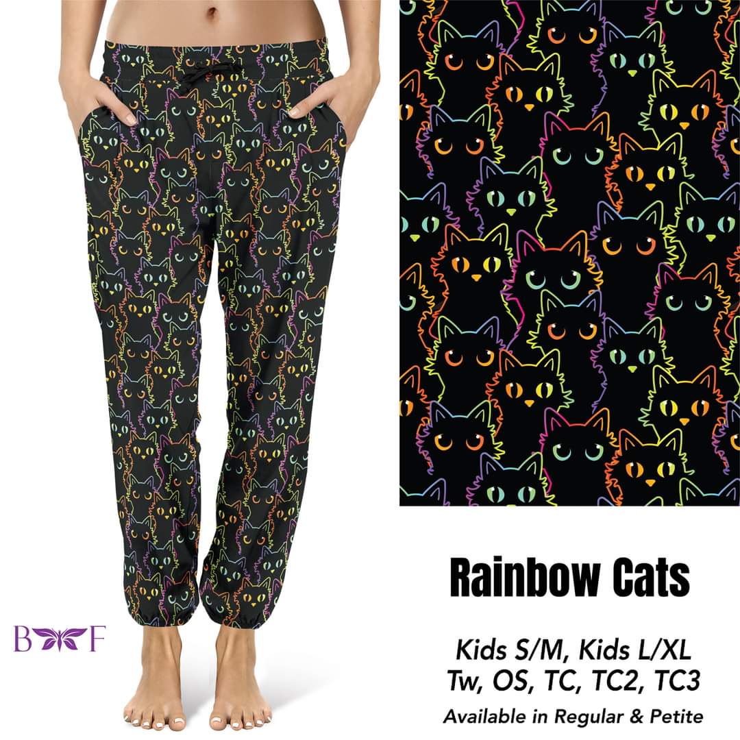 Rainbow Cats Capris, and Biker Shorts with pockets