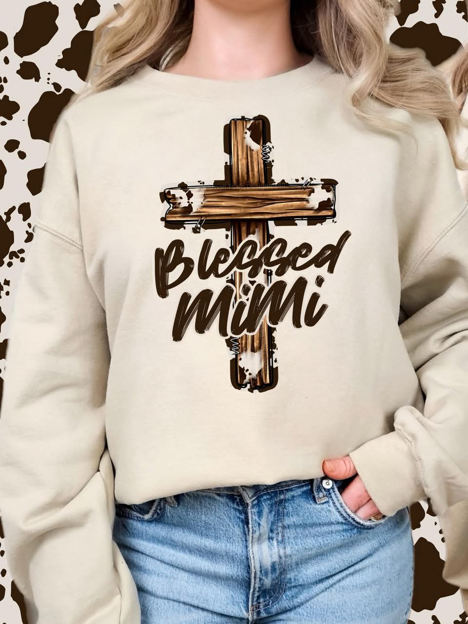 BLESSED CROSS NAME COLLECTION SWEATSHIRT (Multiple Options)