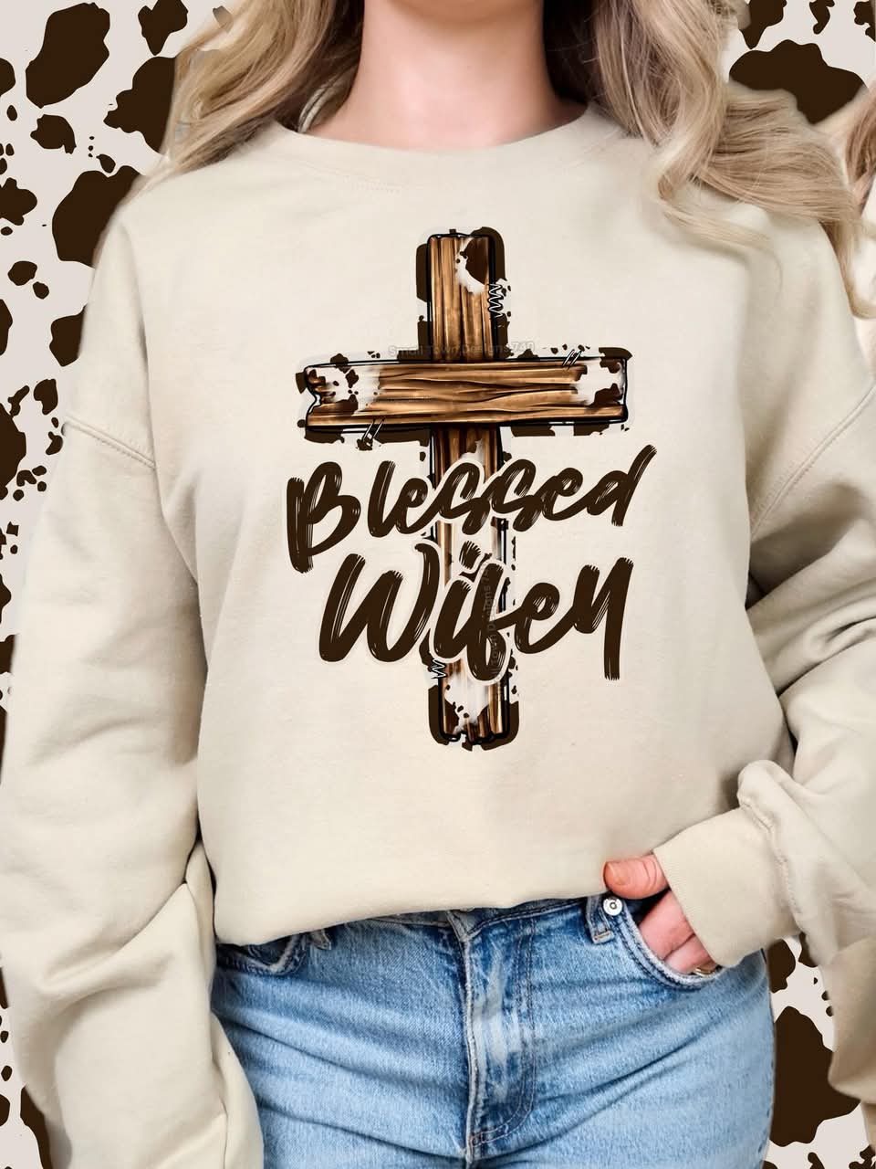 BLESSED CROSS NAME COLLECTION SWEATSHIRT (Multiple Options)