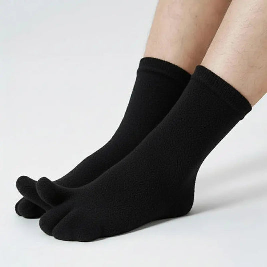 Polar Feet Fleece Tabi Socks - Black