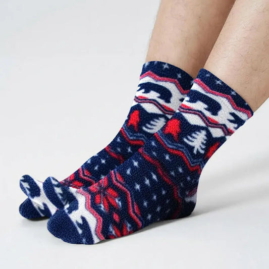 Polar Feet Fleece Tabi Socks - Polar Bear