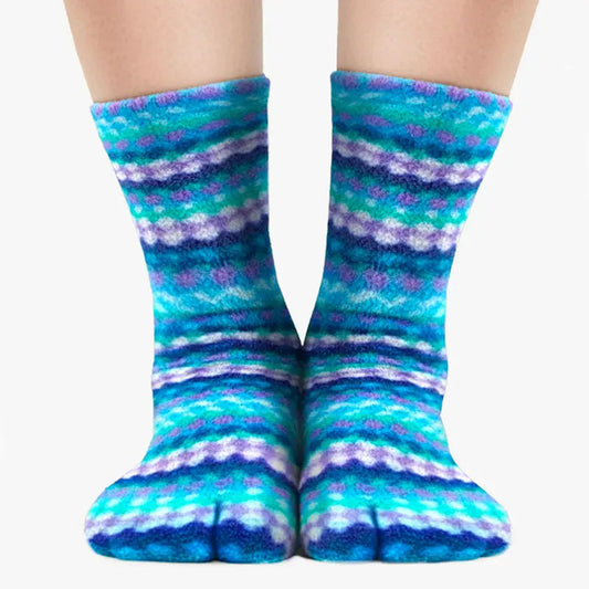 Polar Feet Fleece Tabi Socks - Ripple