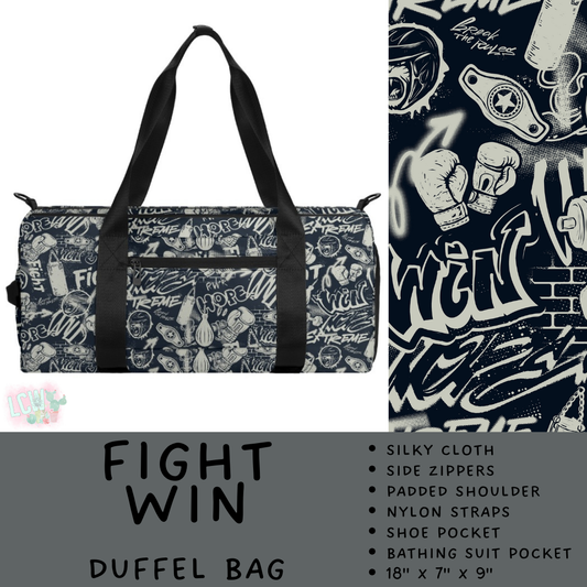 Batch #495 - Travel Collection - Closes 2/23 - ETA late April - Fight Win Duffel Bag