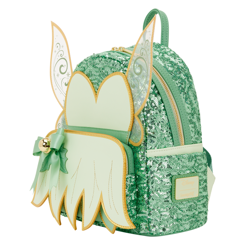 Disney Loungefly Tinker Bell Sequin Holiday Mini Backpack