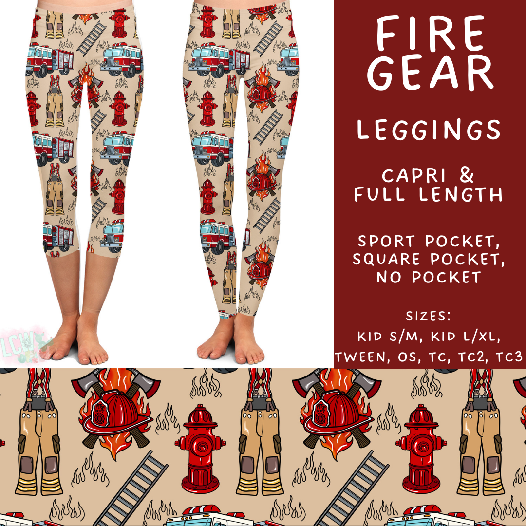 Batch #496 - Careers Collection 2 - Closes 2/25 - ETA late April - Fire Gear Full and Capri Length Leggings