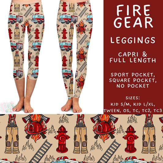 Batch #496 - Careers Collection 2 - Closes 2/25 - ETA late April - Fire Gear Full and Capri Length Leggings