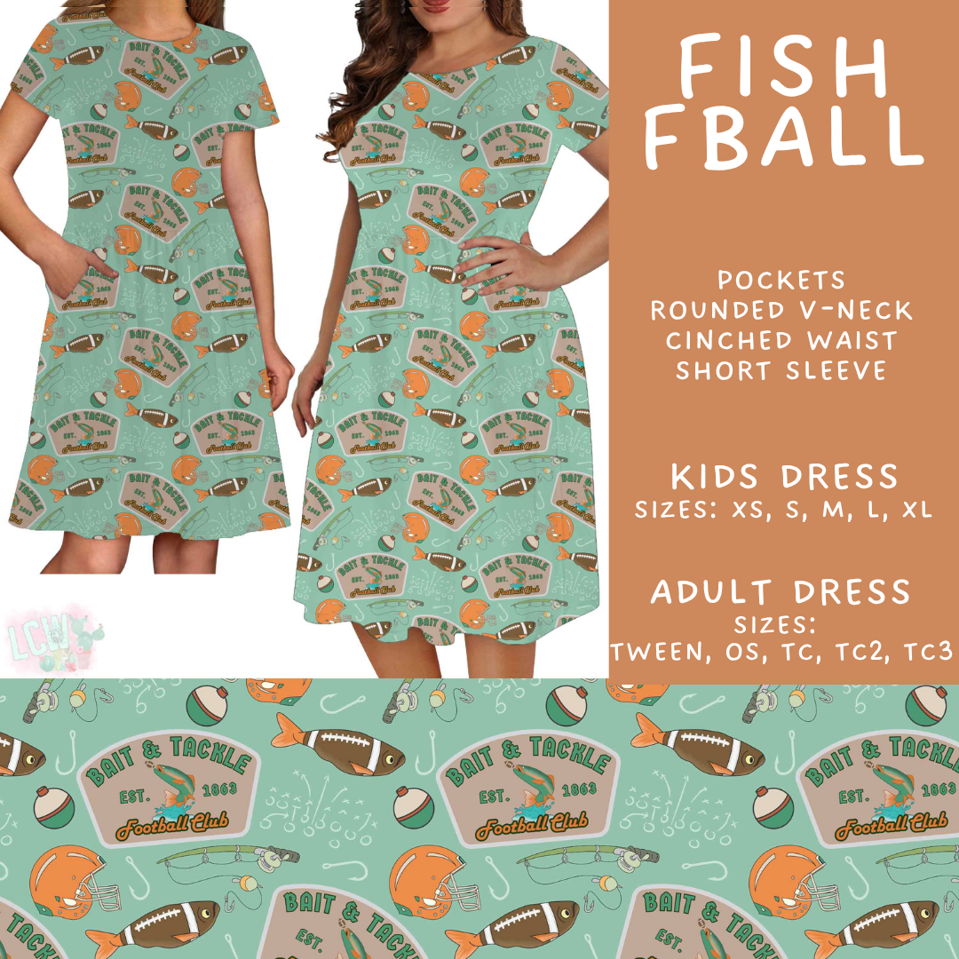 Batch #592 -  Fun Run 27 - Closes 9/30 - ETA late Nov - Fish FBall Adult & Kids Dresses