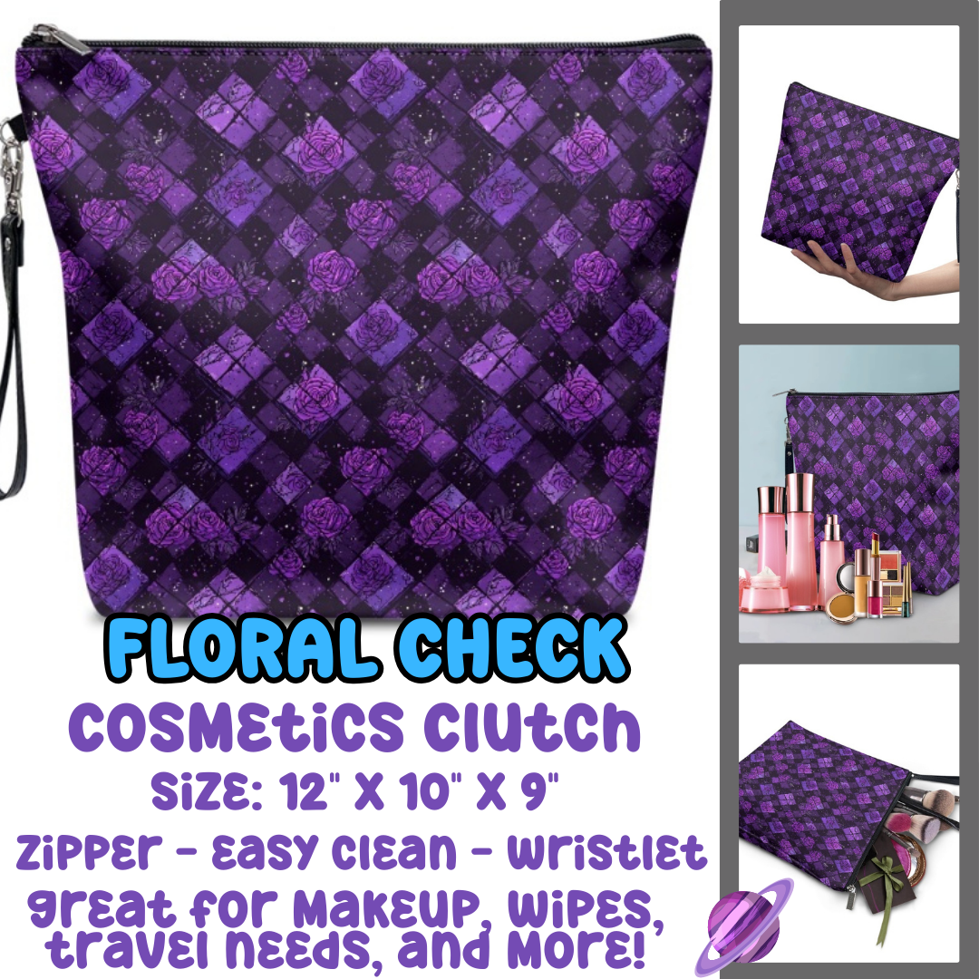 FLORAL CHECK - COSMETIC CLUTCH RUN 3 PREORDER CLOSES 9/17