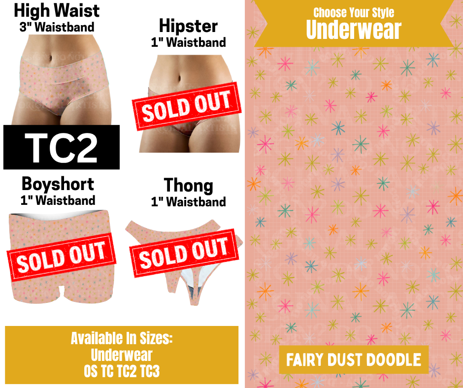 Fairy Dust Doodle High Waist Underwear