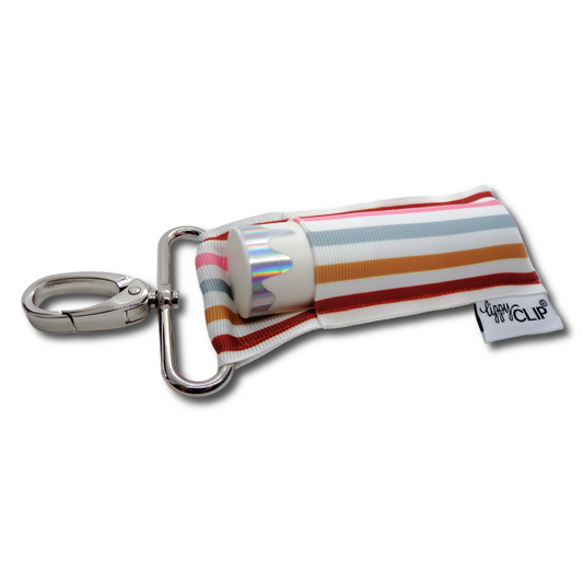 Fall Stripes LippyClip KISS for larger lip balms, essential oil rollers, etc.