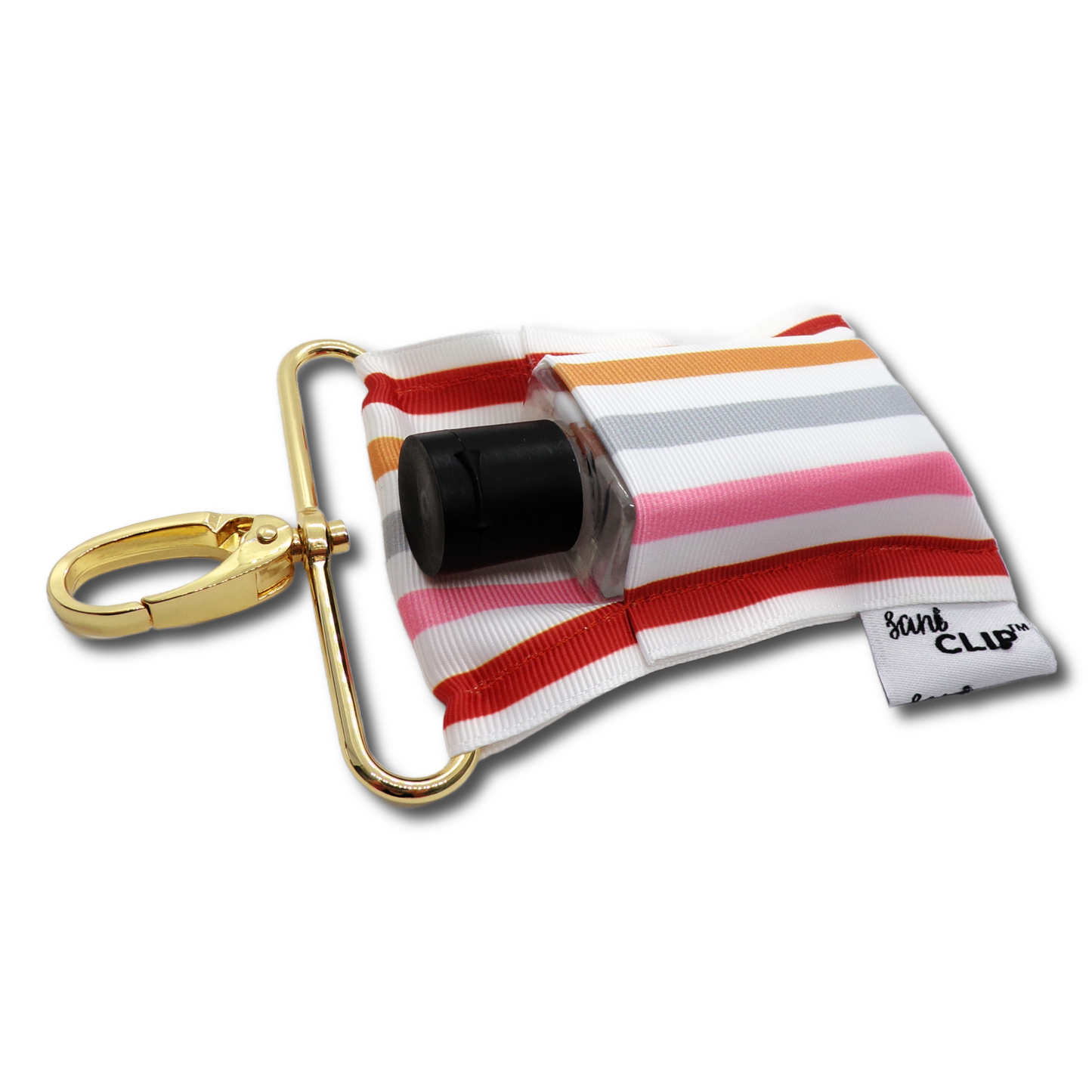 Fall Stripes SaniClip Hand Sanitizer Holder - made to order