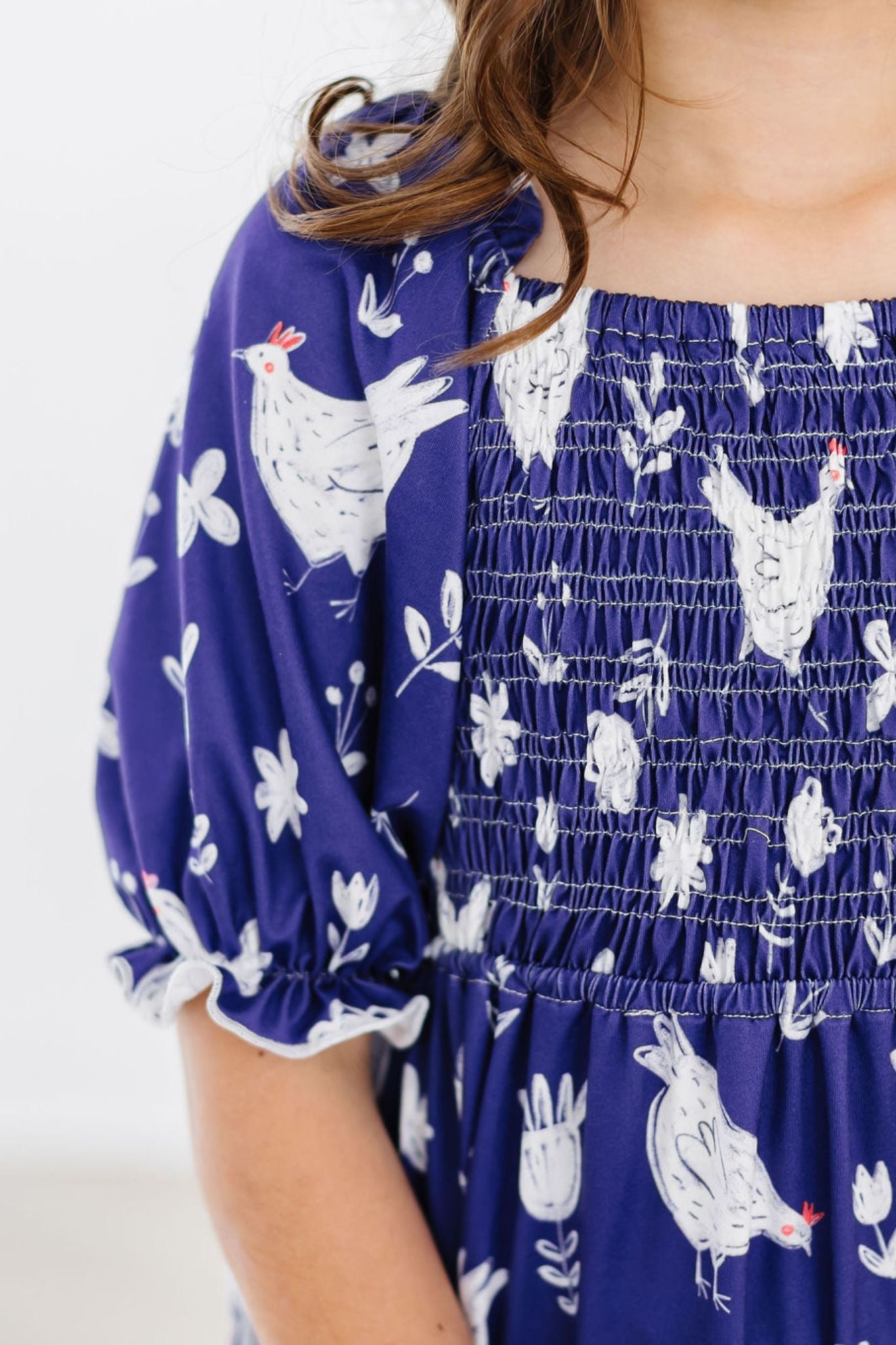 SALE Feathered Friends Smocked Ruffle Dress