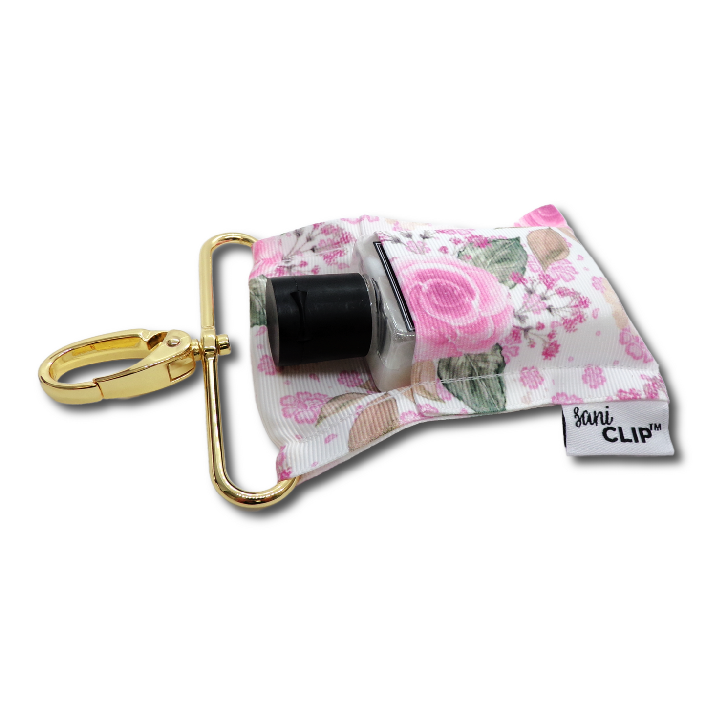 Feminine Floral SaniClip Hand Sanitizer Holder - made to order