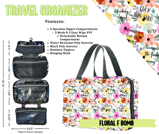 Floral F Bomb Travel Organizer
