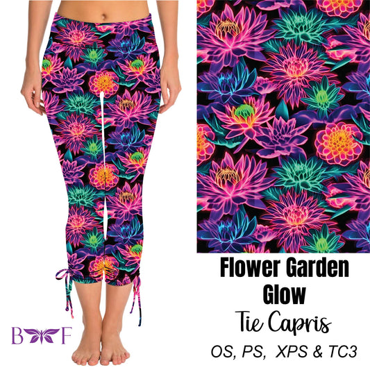 Flower Garden Glow Side Tie Capris