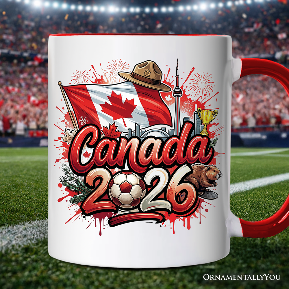 Canada 2026 Soccer Cup Global Championship Mug, Football Fans Gift