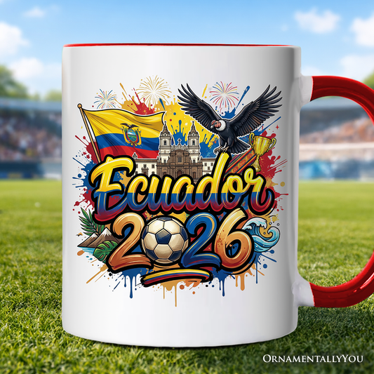 Ecuador 2026 Soccer Cup Global Championship Mug, Football Fans Gift