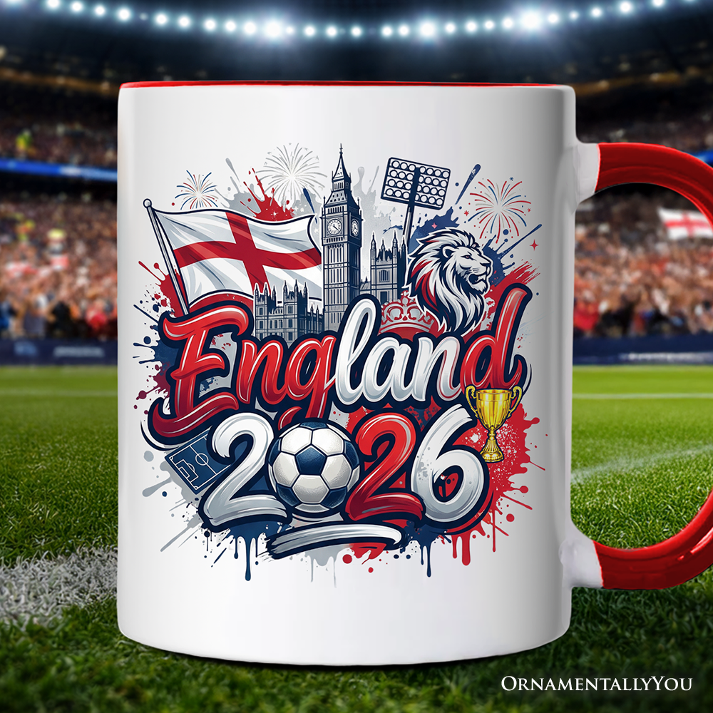 England 2026 Soccer Cup Global Championship Mug, Football Fans Gift