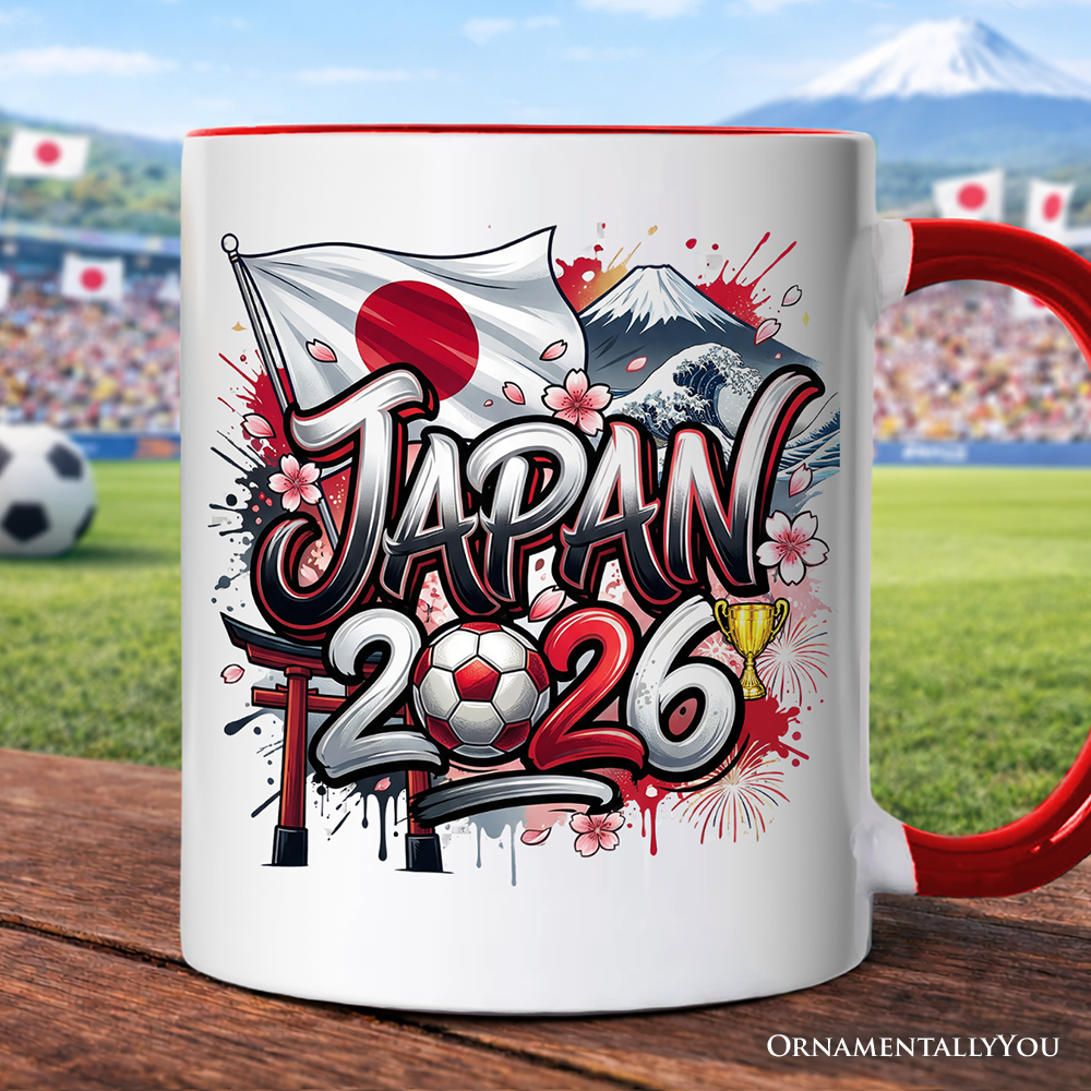 Japan 2026 Soccer Cup Global Championship Mug, Football Fans Gift