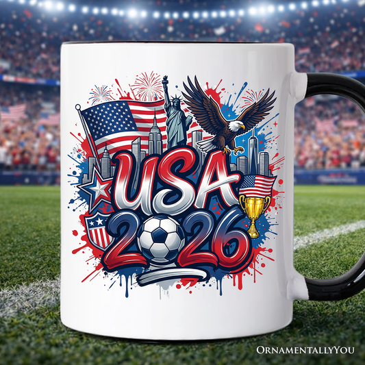 USA 2026 Soccer Cup Global Championship Mug, Football Fans Gift