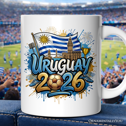 Uruguay 2026 Soccer Cup Global Championship Mug, Football Fans Gift