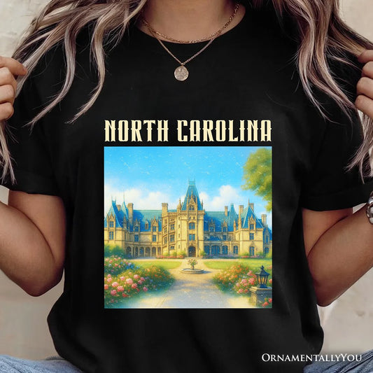 Elegant Biltmore Estate North Carolina State T-Shirt, Asheville Landmark Tee and Heritage Souvenir