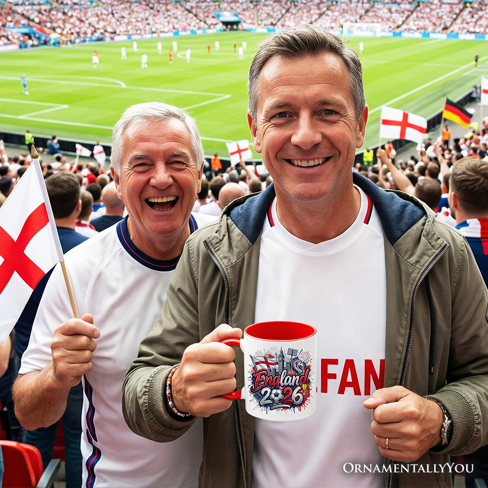 England 2026 Soccer Cup Global Championship Mug, Football Fans Gift