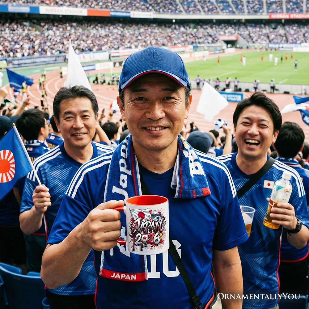 Japan 2026 Soccer Cup Global Championship Mug, Football Fans Gift