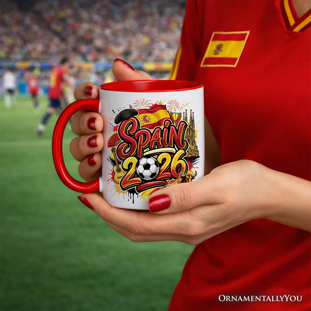 Spain 2026 Soccer Cup Global Championship Mug, Football Fans Gift