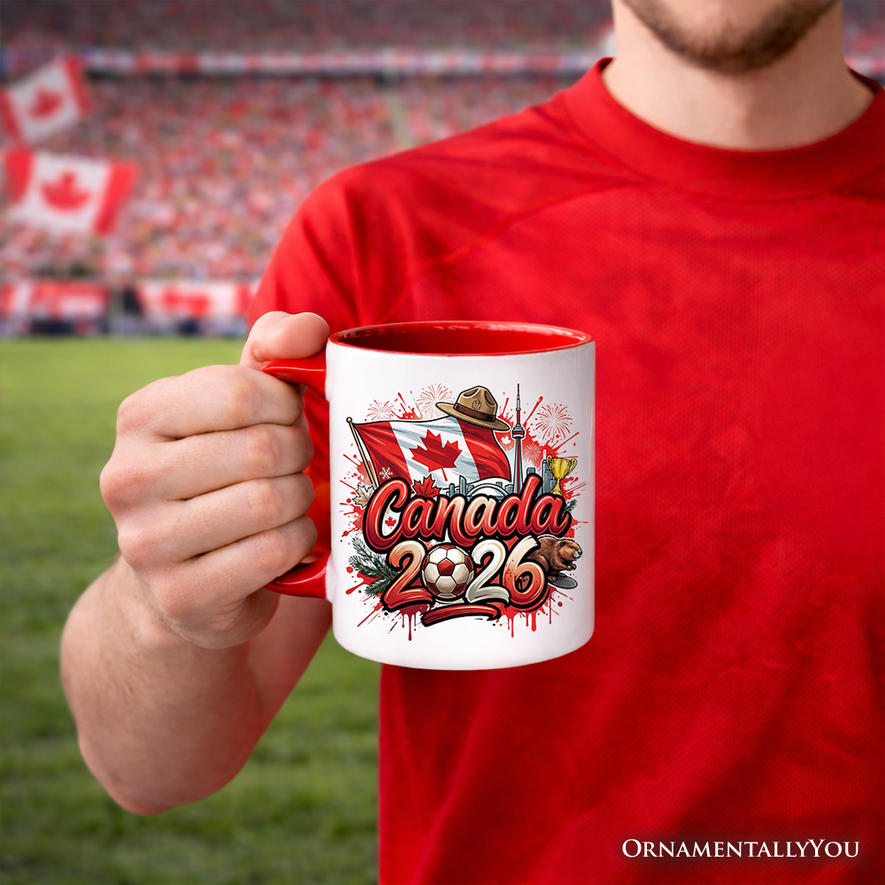 Canada 2026 Soccer Cup Global Championship Mug, Football Fans Gift