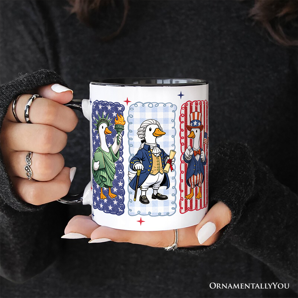 Just An Independent Goose Patriotic Mug, Funny 4th of July Gift