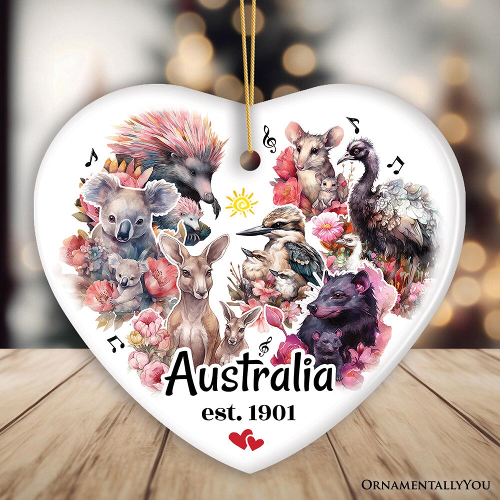 Artistic and Colorful Australian Wildlife Ornament, Christmas Gift for Animal Lovers