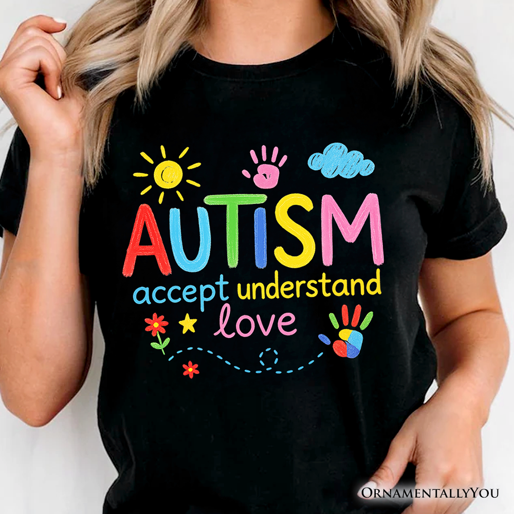 Autism Awareness Brushstroke T-Shirt, Colorful Autism Support Tee for Autism Month